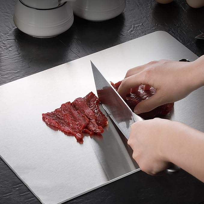 IRON BOARD - Tabla para cortar de acero inoxidable antibacteria y a prueba de moho