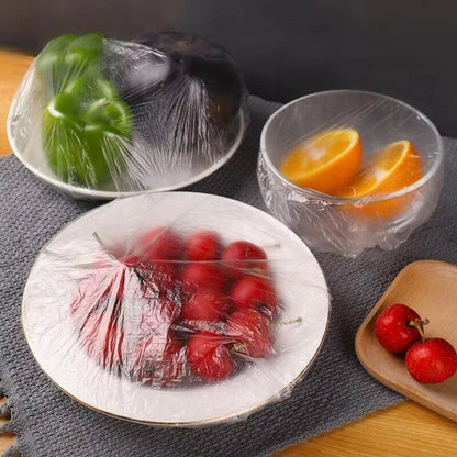 Disposable Food Cover Food Grade Plastic Elastic Food Lids Wrap Bags Refrigerator Fresh-keep Bag For Fruit Vegetable