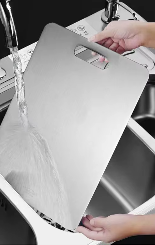 IRON BOARD - Tabla para cortar de acero inoxidable antibacteria y a prueba de moho