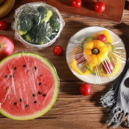 Disposable Food Cover Food Grade Plastic Elastic Food Lids Wrap Bags Refrigerator Fresh-keep Bag For Fruit Vegetable