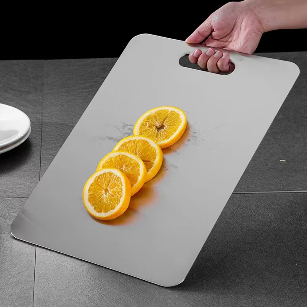 IRON BOARD - Tabla para cortar de acero inoxidable antibacteria y a prueba de moho